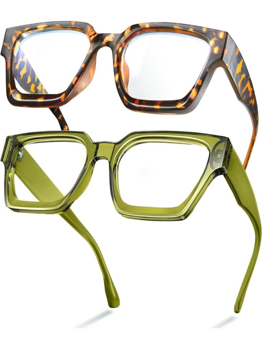 Oversized Rectangle Fashion Glasses for Men & Women - Chic Preppy Eyewear Frame
